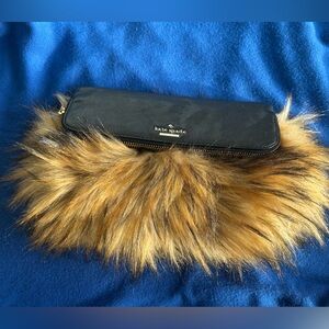 Kate Spade eco fur clutch